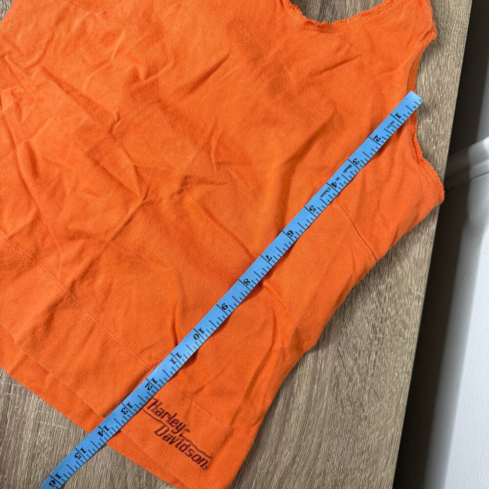 Harley Davidson Womens M Embroidered Orange Halter Top Shelf Bra York, PA - Picture 4 of 8
